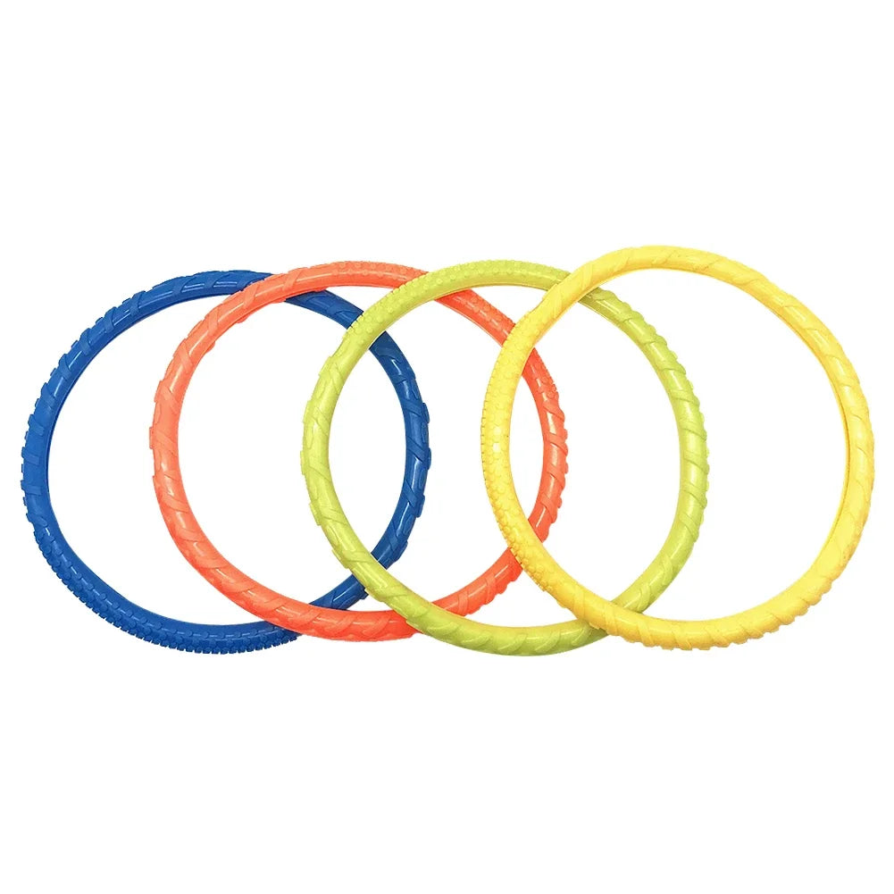 Swimming Pool Dive Rings Set - 2-Piece Reusable Through-Door Diving Game for Adults & Kids - Fun Water Sports Training Aid