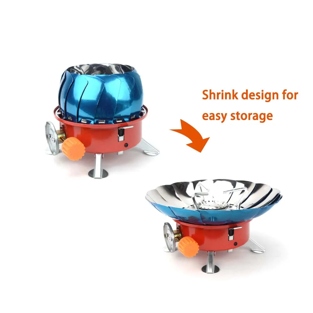 2800W Windproof Portable Outdoor Stove - Camping Gas Stove with Storage Bag