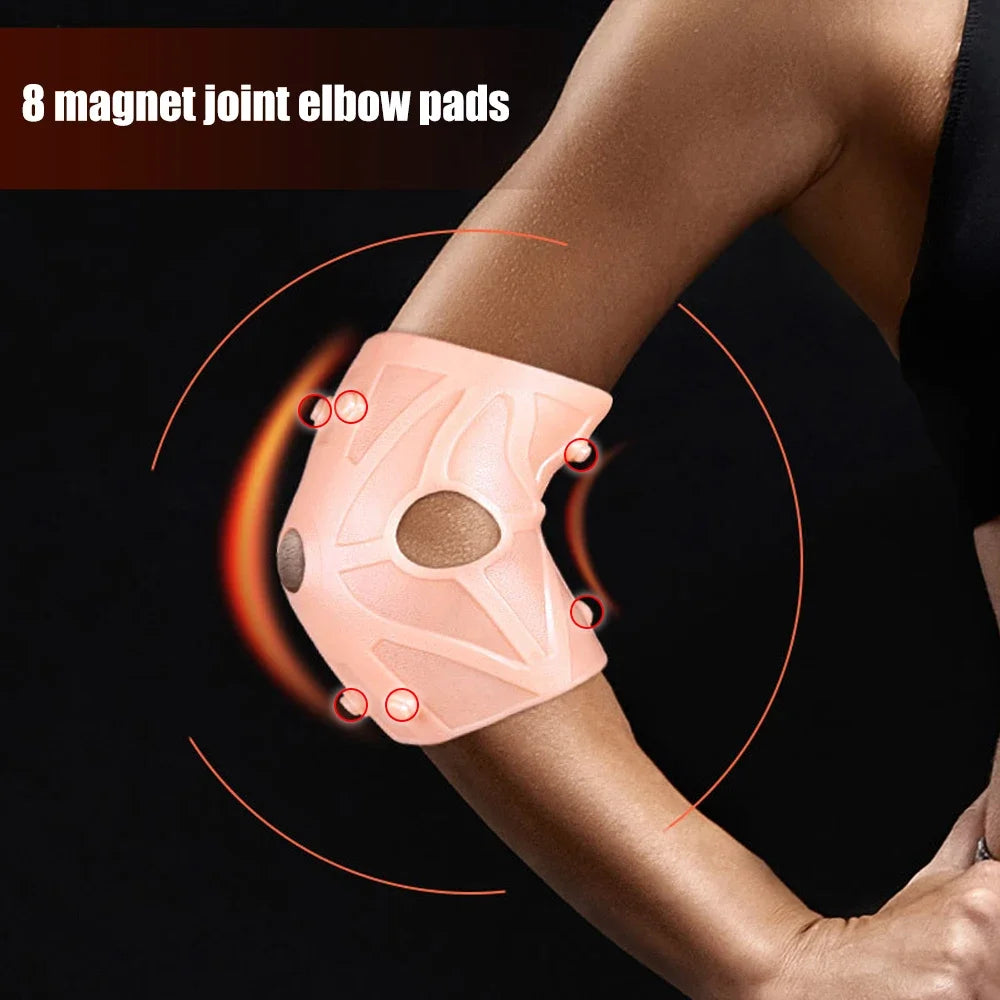 Silicone Gel Magnetotherapy Elbow Compression Support Sleeve - Joint Pain Relief for Tendonitis, Golf & Tennis Elbow (1 Piece)