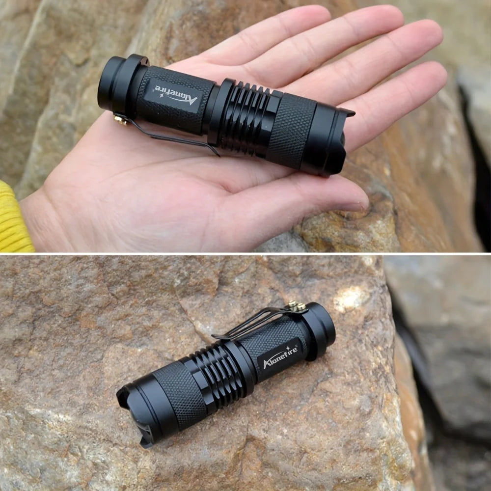 Swivel U-Ring Flashlight Holder - Multi-Purpose Backpack Light Clamp for Outdoor Hiking, Climbing & Work - Water Pipe, Pole & Shoulder Strap Compatible