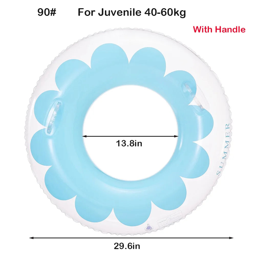 Inflatable Swimming Ring - Multi-Age Float Seat for Kids & Adults - Pool Water Safety Equipment