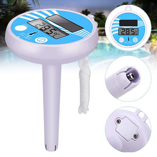 Solar-Powered Waterproof Pool Thermometer with Precision Scale for Universal Swimming Pool Compatibility
