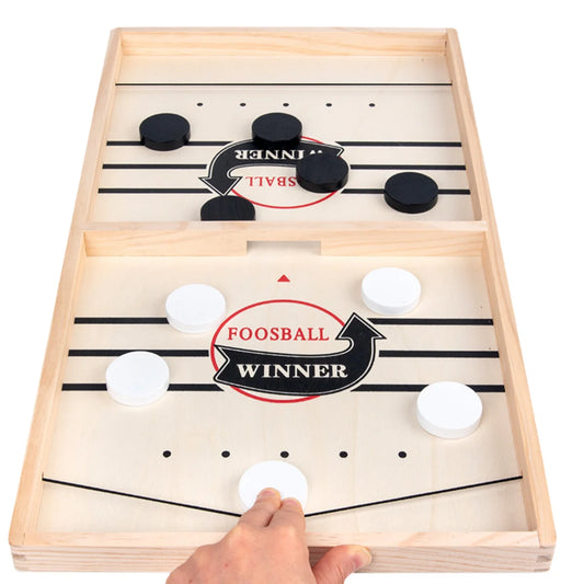 Fast-Paced Table Hockey Desktop Battle Game - Interactive Parent-Child Chess Board Puzzle Sling Toy for Children Party Winner