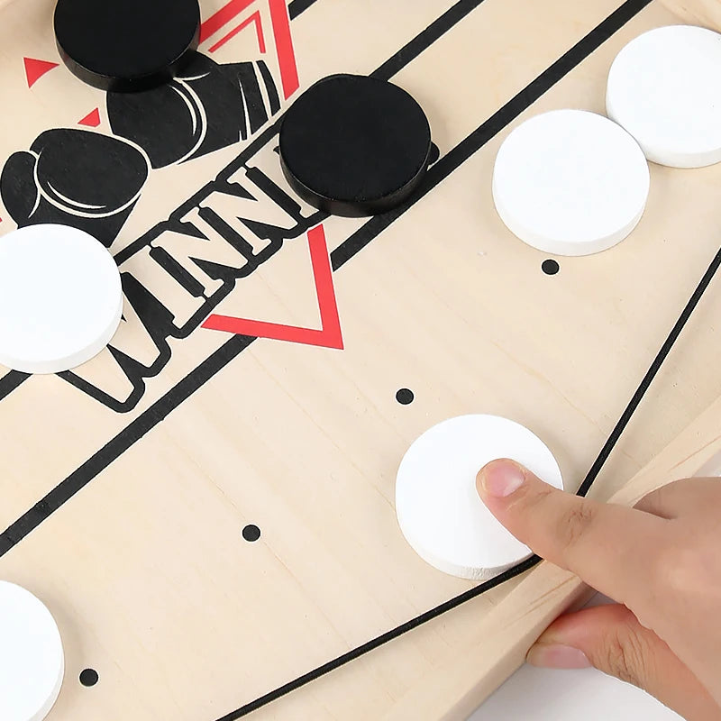 Fast-Paced Table Hockey Desktop Battle Game - Interactive Parent-Child Chess Board Puzzle Sling Toy for Children Party Winner