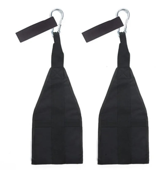 Heavy Duty AB Sling Straps - Rip-Resistant Suspension Trainer Pair for Pull-Up Bar Hanging Leg Raises - Home & Gym Fitness Equipment