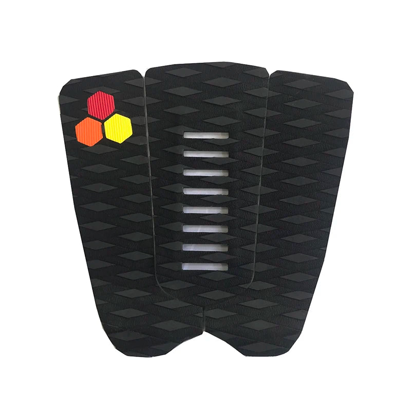 3-Piece EVA Foam Surfboard Traction Pad - Colorful Diamond Grip Deck Pad for Surf & SUP Boards - Non-Slip Trimmable Tail Pad with Strong Adhesive