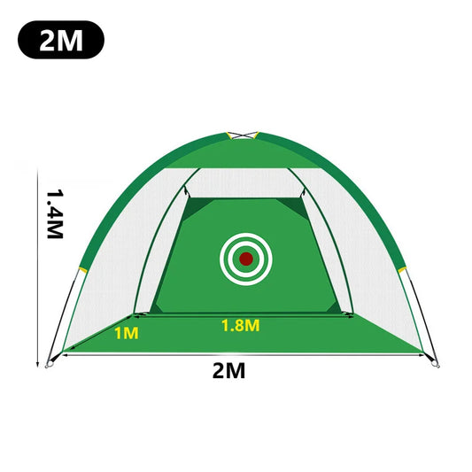 2M Golf Practice Net Golf Hitting Cage Indoor Outdoor Garden Grassland Practice Tent Golf Training Home Sports Equipment XA147+A