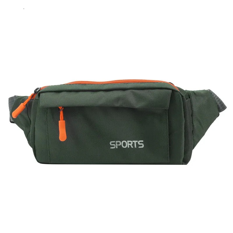 Men's Waterproof Canvas Crossbody Bag - Korean Style Outdoor Sports Waist Pack with Multiple Carry Options