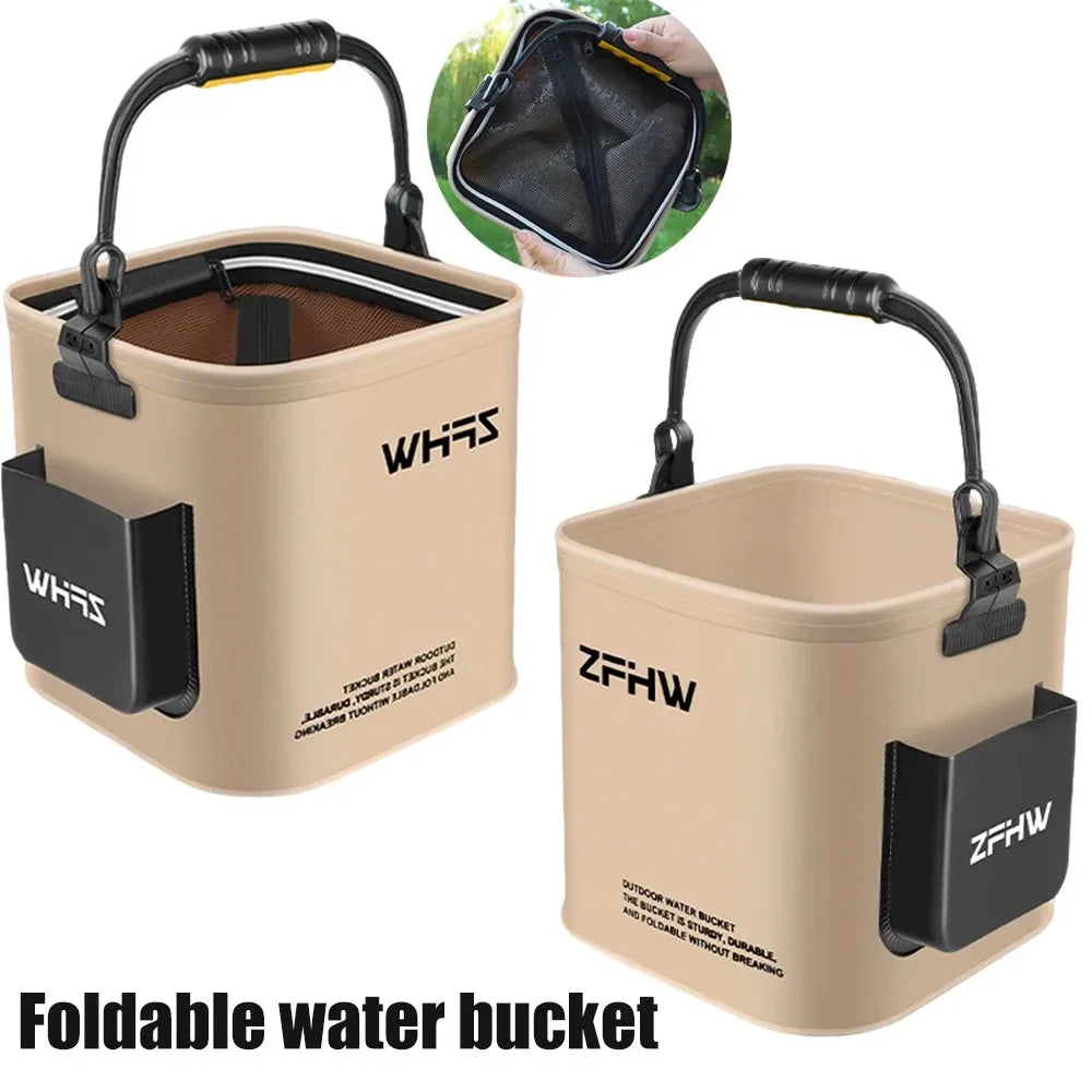 Fishing Tackle Storage Bucket - All-in-One Fishing Supplies Organizer Suitcase