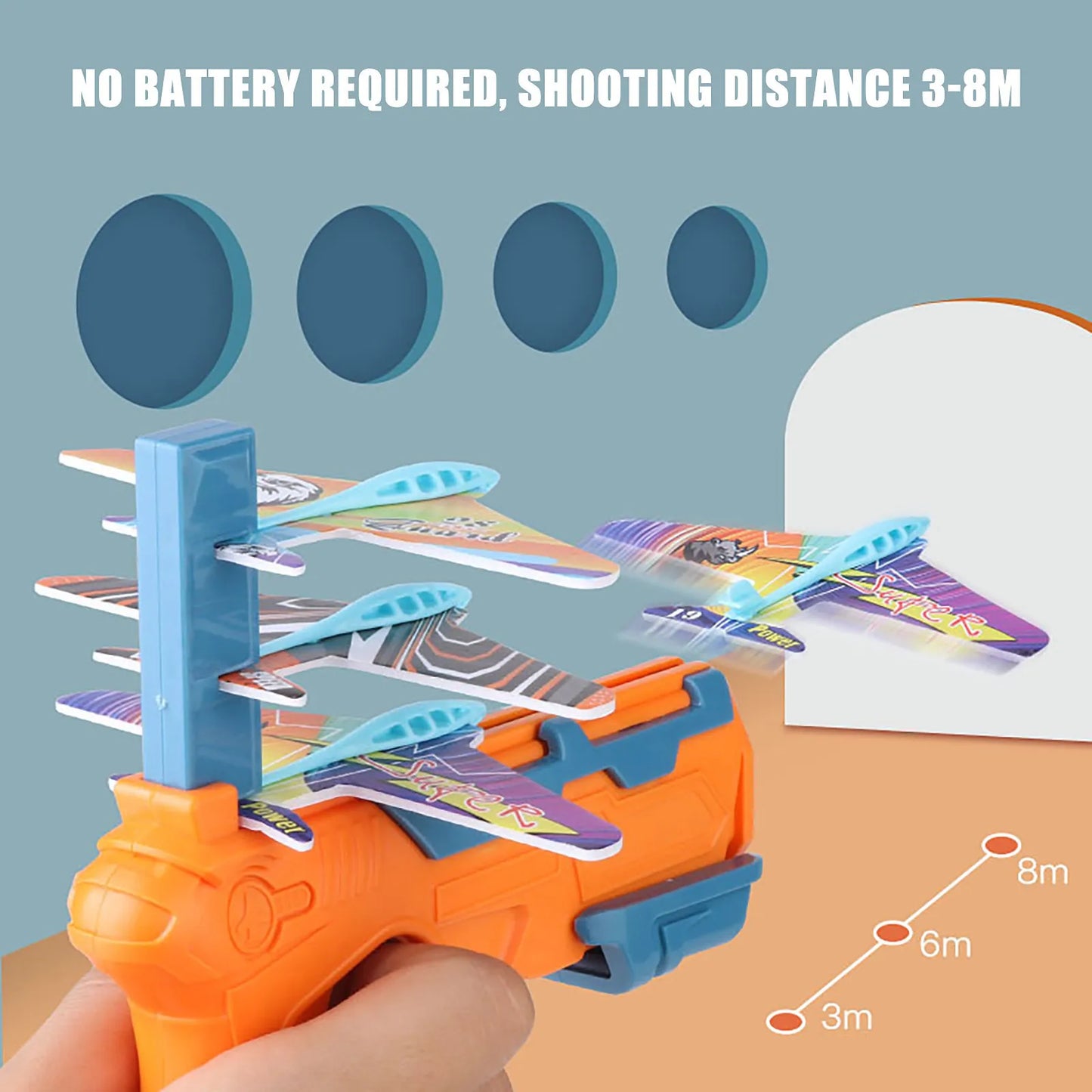 Professional Airplane Launcher - Bubble Catapult with 6 Small Planes