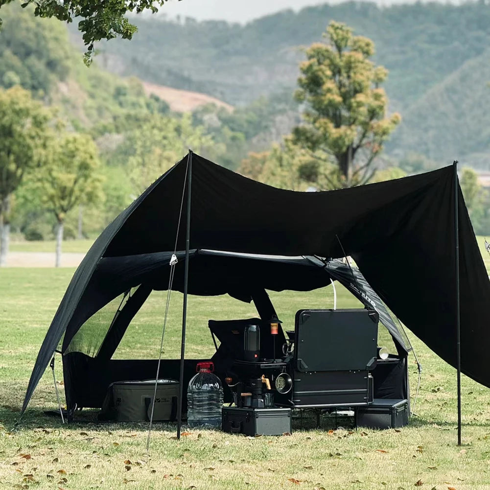 Aluminum Alloy Camping Cooler Stand - Folding Ice Box Holder for Outdoor Adventures (1-2 Pack)