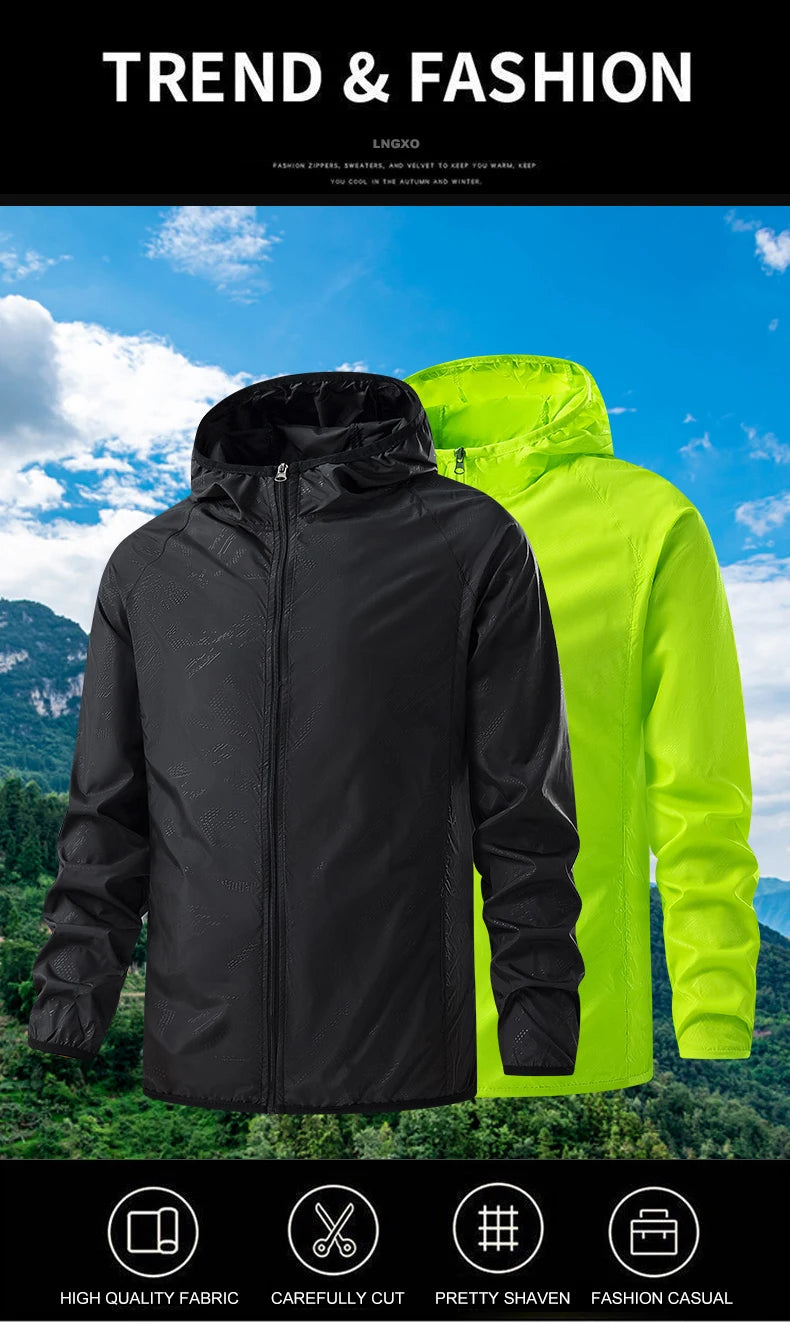 Unisex Waterproof Hiking Jacket - Sun Protection Windbreaker for Outdoor Camping & Climbing