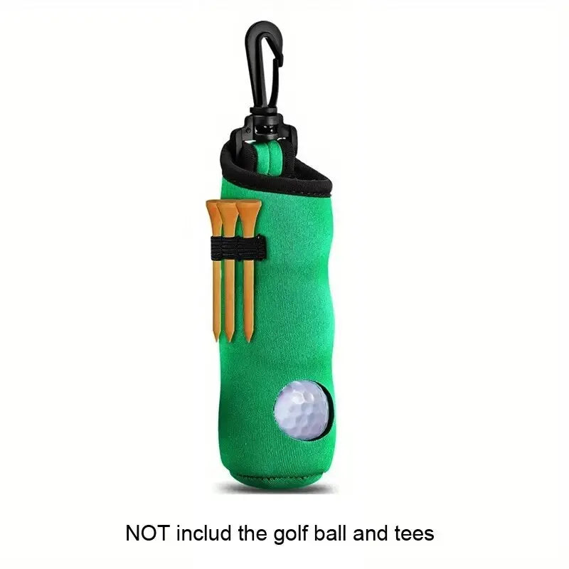 Golf Ball Holder Keychain with Belt Clip - Portable Tee Pouch Carry Bag for Golfers