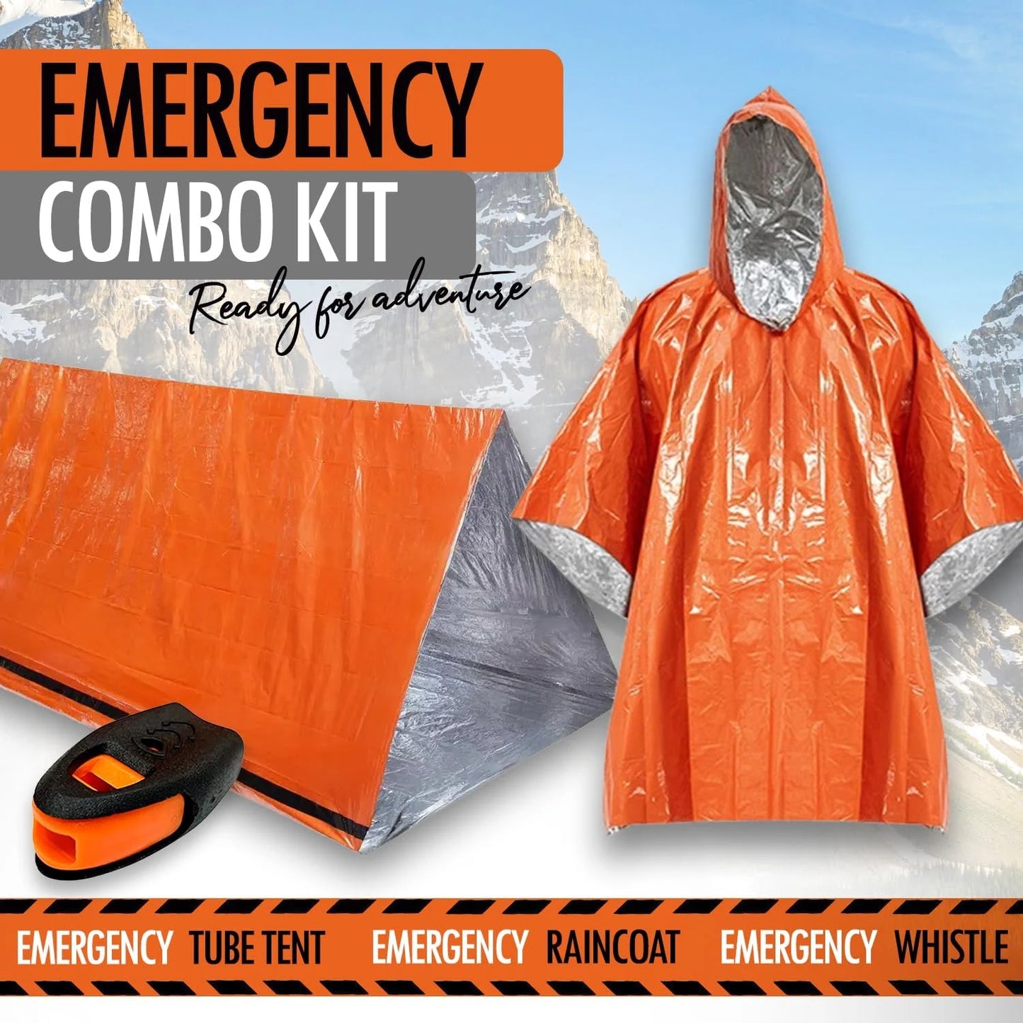 2-Person Waterproof Emergency Camping Tent - Family Travel Shelter with Pergola Design