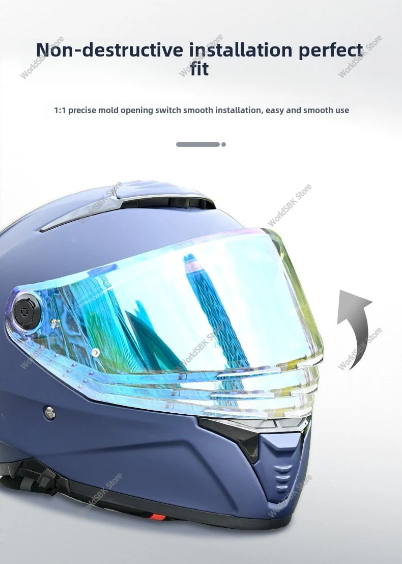 MT THUNDER 4 SV Motorcycle Helmet Visor Shield - UV Protection Windshield Replacement Lens MT-V-28B with Sunscreen