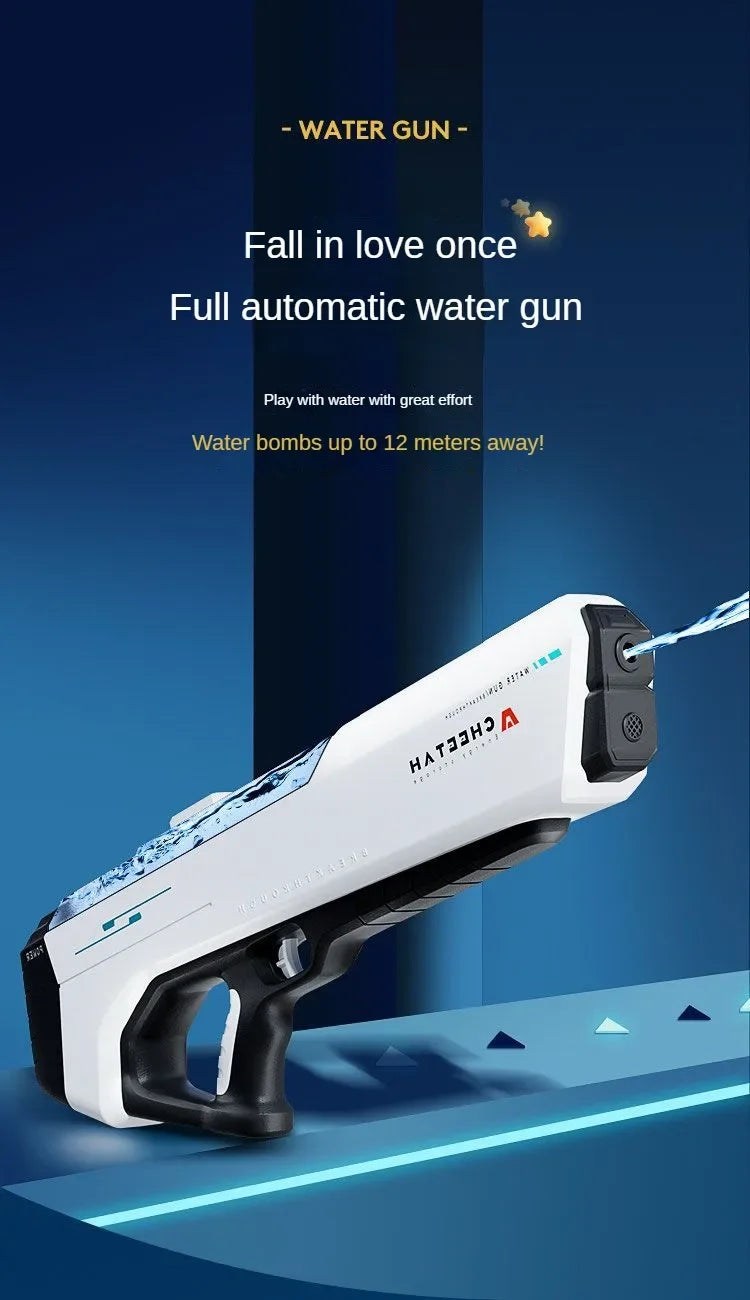 Electric High Pressure Water Gun - Kids Summer Pool Toy for Outdoor Water Fight Games