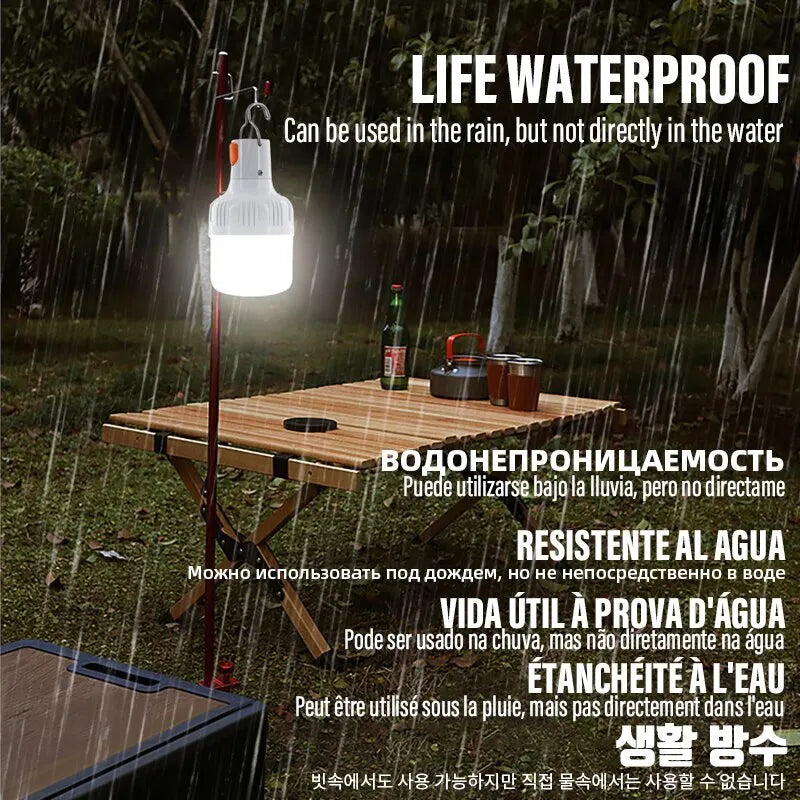 Outdoor USB Rechargeable LED Lamp Bulbs - High Brightness - Emergency Light - Portable Lantern - Night Lights
