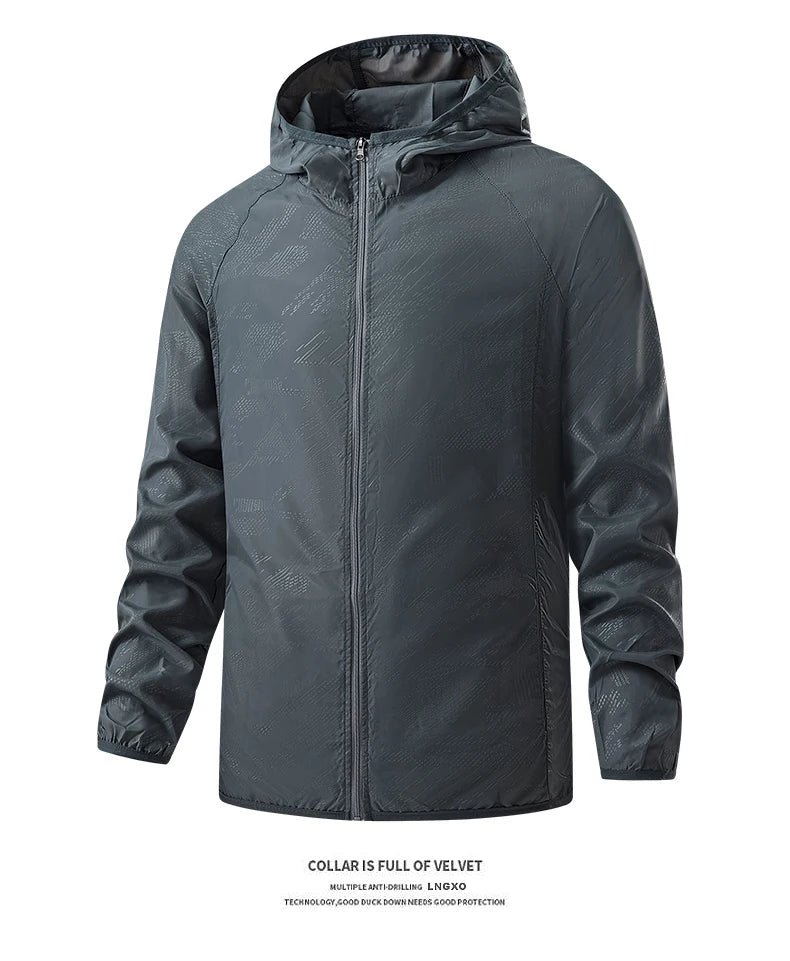 Unisex Waterproof Hiking Jacket - Sun Protection Windbreaker for Outdoor Camping & Climbing