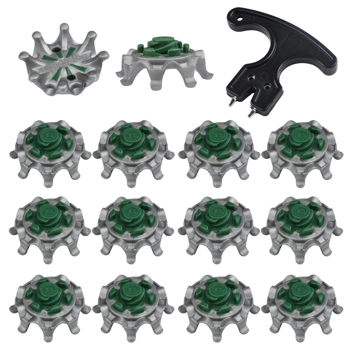 Golf Shoe Studs Set - 14 Piece Quick-Twist Design with Installation Wrenches - Premium Durable Accessories for Men & Women Golfers