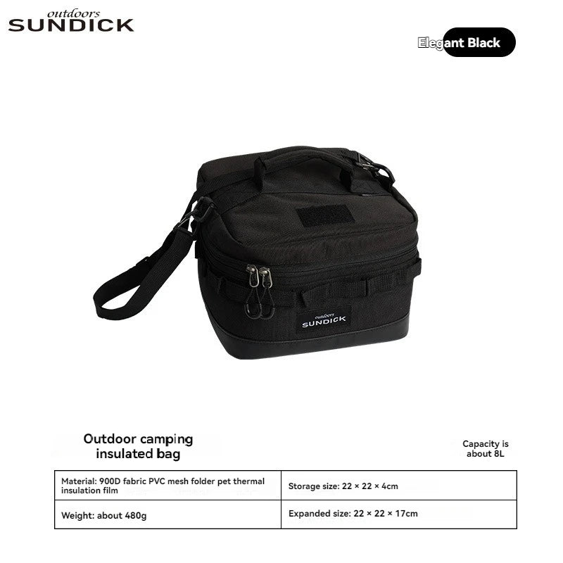 Premium 900D Waterproof Thermal Picnic Cooler Bag - Large Camping Travel Organizer for BBQ & Outdoor Family Activities