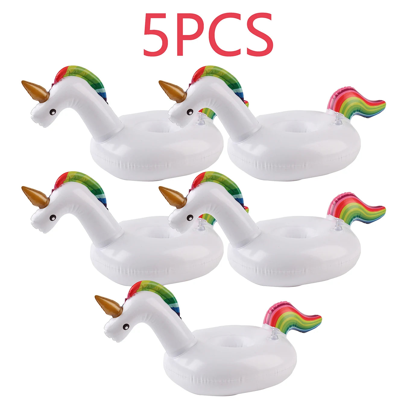 Inflatable Cup Holder Set - 5/10PCS Swimming Pool Drink Holders, Floating Beverage Coasters for Summer Pool Parties