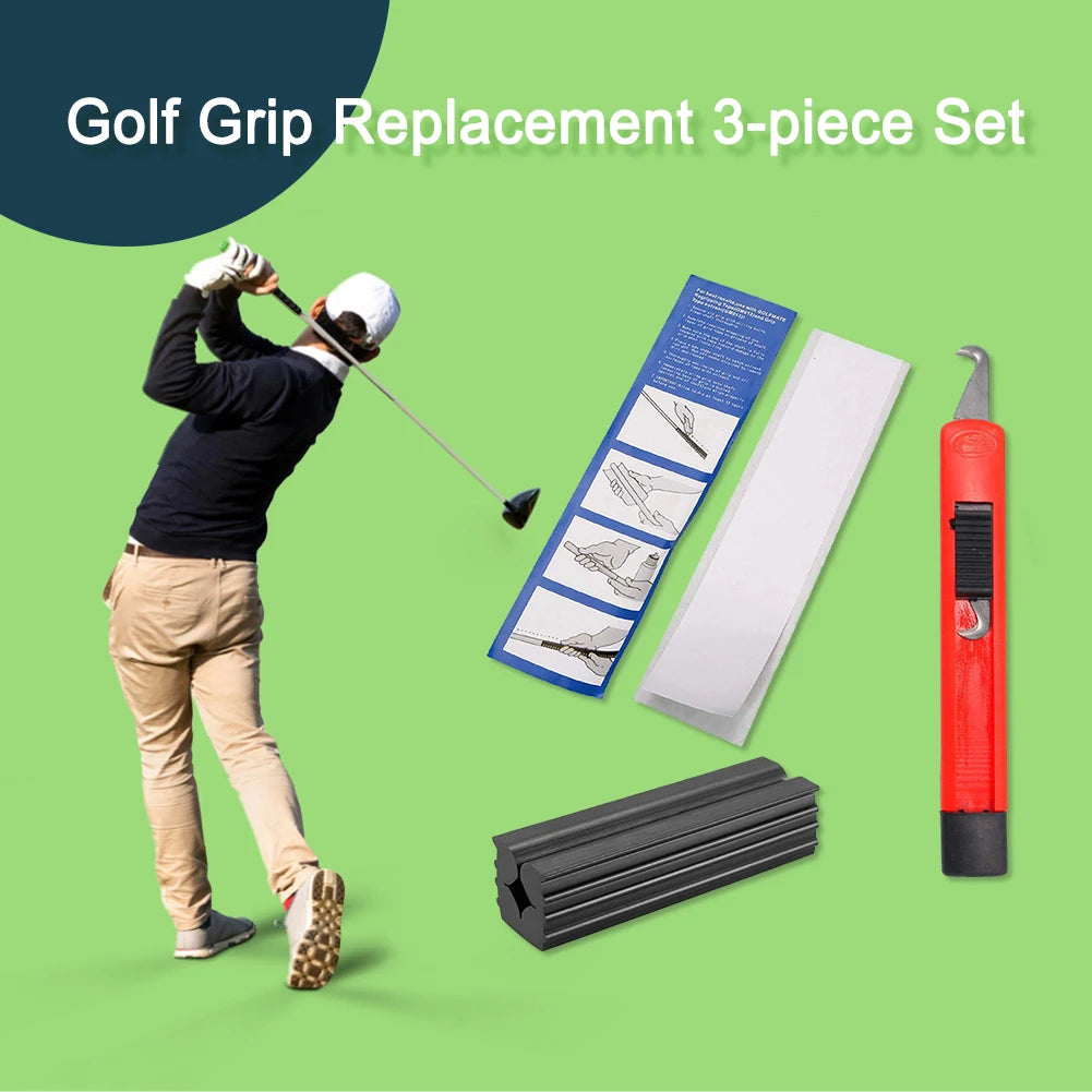 Professional Golf Club Regripping Kit - 13 Grip Tape Strips with Removal Tool, Rubber Vise Clamp & Cover for Complete Club Grip Repair