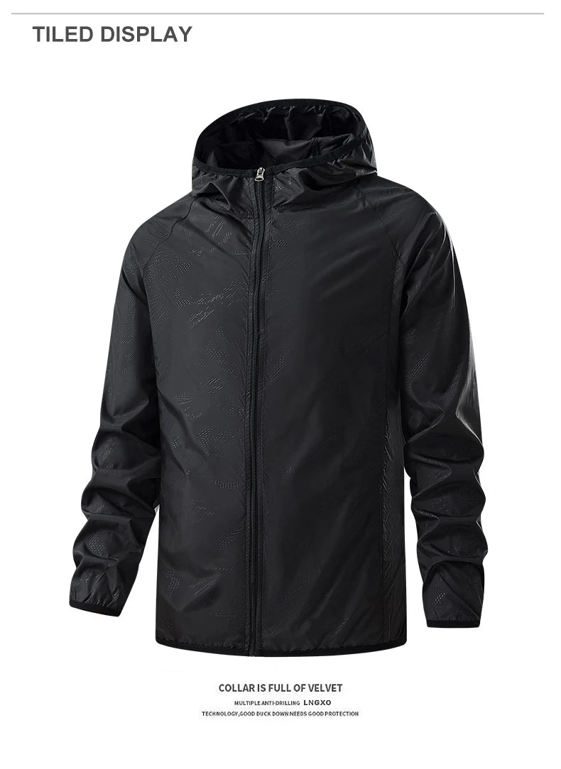 Unisex Waterproof Hiking Jacket - Sun Protection Windbreaker for Outdoor Camping & Climbing