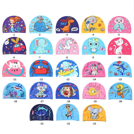 Professional Cartoon Swimming Cap for Kids