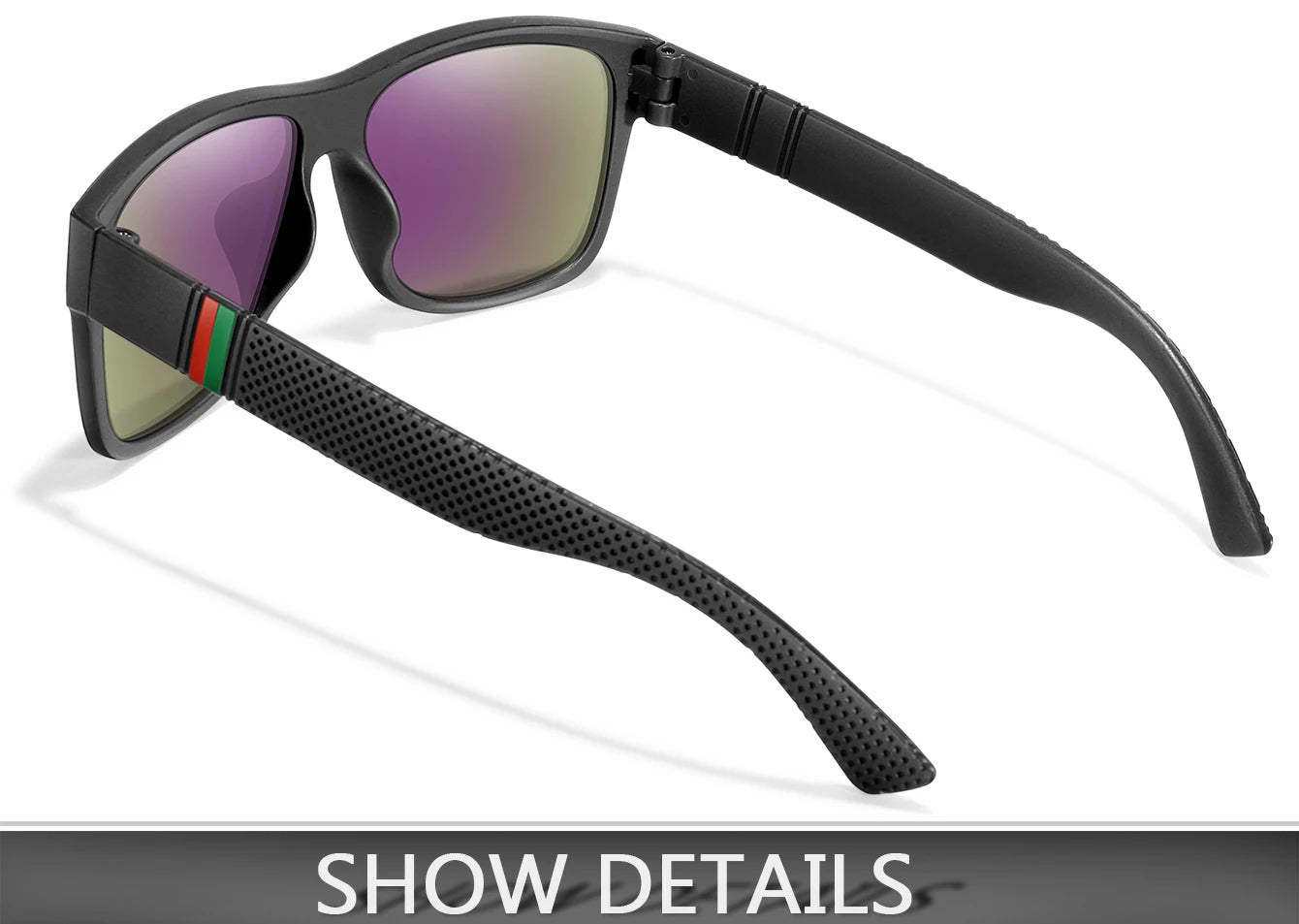 Men's Vintage Large Frame Square Polarized Sunglasses - UV400 Protection for Fishing, Driving, Cycling & Running