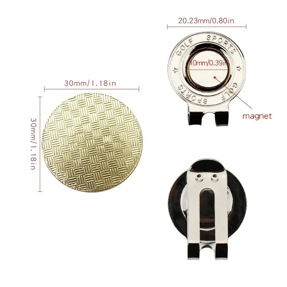 Magnetic Golf Ball Marker with Hat Clip - US Map White Flower Design Training Aid Gift for Kids Boys Girls Golfers