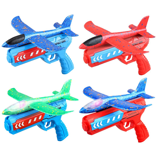 Professional Airplane Launcher Toys for Children - Foam Ejection Aircraft with Non-Slip Catapult Design - Available With/Without LED Lights for Kids 6+