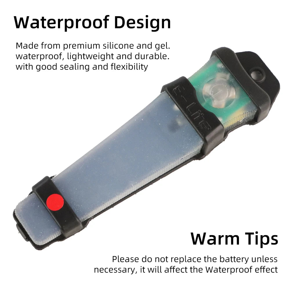 BOOIU Tactical Safety Helmet Light - Waterproof IR Strobe Signal Lamp for Outdoor Survival, Hiking & Cycling