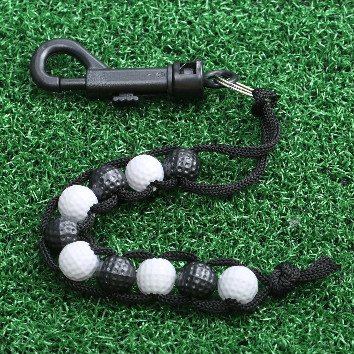Golf Score Counter - Nylon Braid Stroke Tracker with Plastic Ball Beads for Putt Counting and Training
