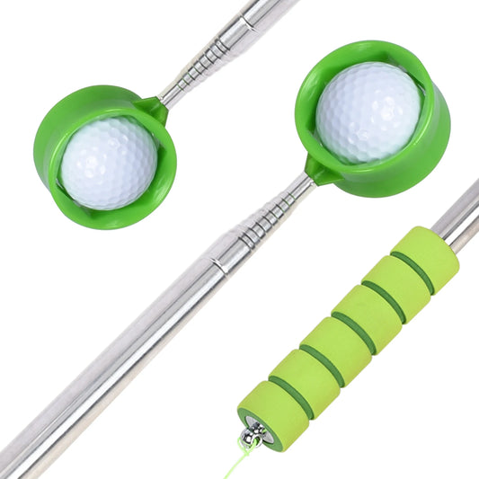 Lightweight Stainless Steel Golf Ball Picker - Retractable Finder with Easy Handle, Perfect Golf Gift