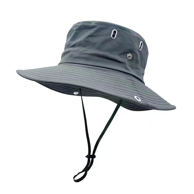 Men's Summer Fisherman Bucket Hat - Wide Brim Sun Protection Cap for Outdoor Activities