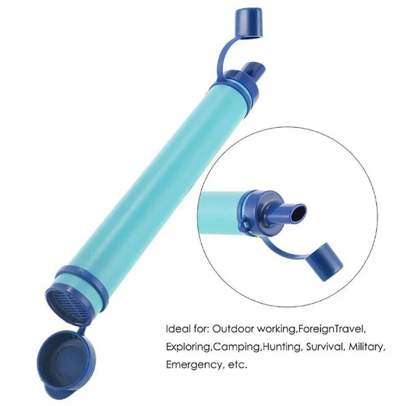 Portable Water Purification Straw - Mini Outdoor Filter for Camping, Hiking & Emergency Survival Supplies