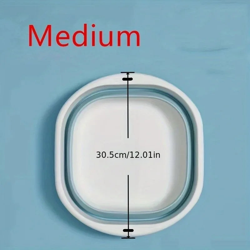 Space-Saving Collapsible Storage Baskets - 3 Pack Multi-Purpose Wash Tubs for Laundry, Camping, Fruits & Home Organization