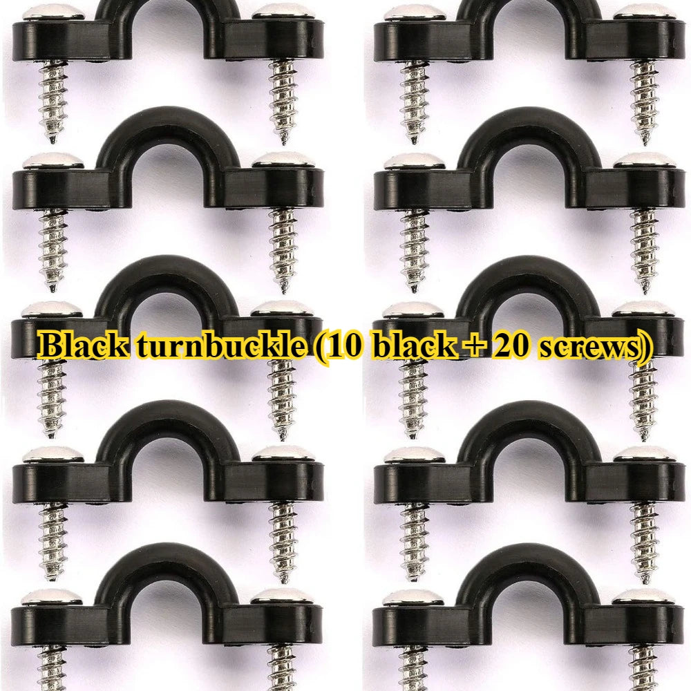 Kayak Rigging Kit - Inflatable Boat Clips Set with Elastic Rope Accessories for Marine Aquatic Sports, Fishing, Rowing and Surfing Deck Equipment