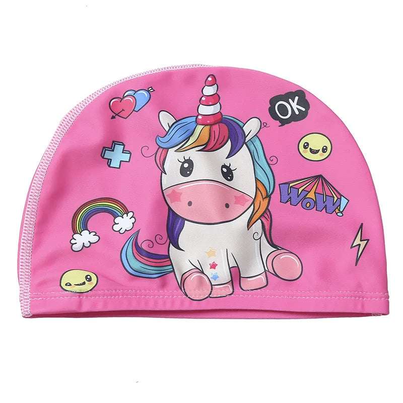 Professional Cartoon Swimming Cap for Kids