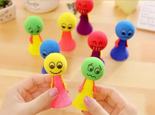 10-Piece Multicolor Jumping Elf Dolls Set - Creative Plastic Toys for Kids Birthday Party Gift