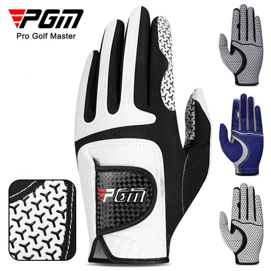 Professional Golf Gloves - Microfiber Cloth Fabric - Breathable Non-Slip Club Swing Putting Training Glove