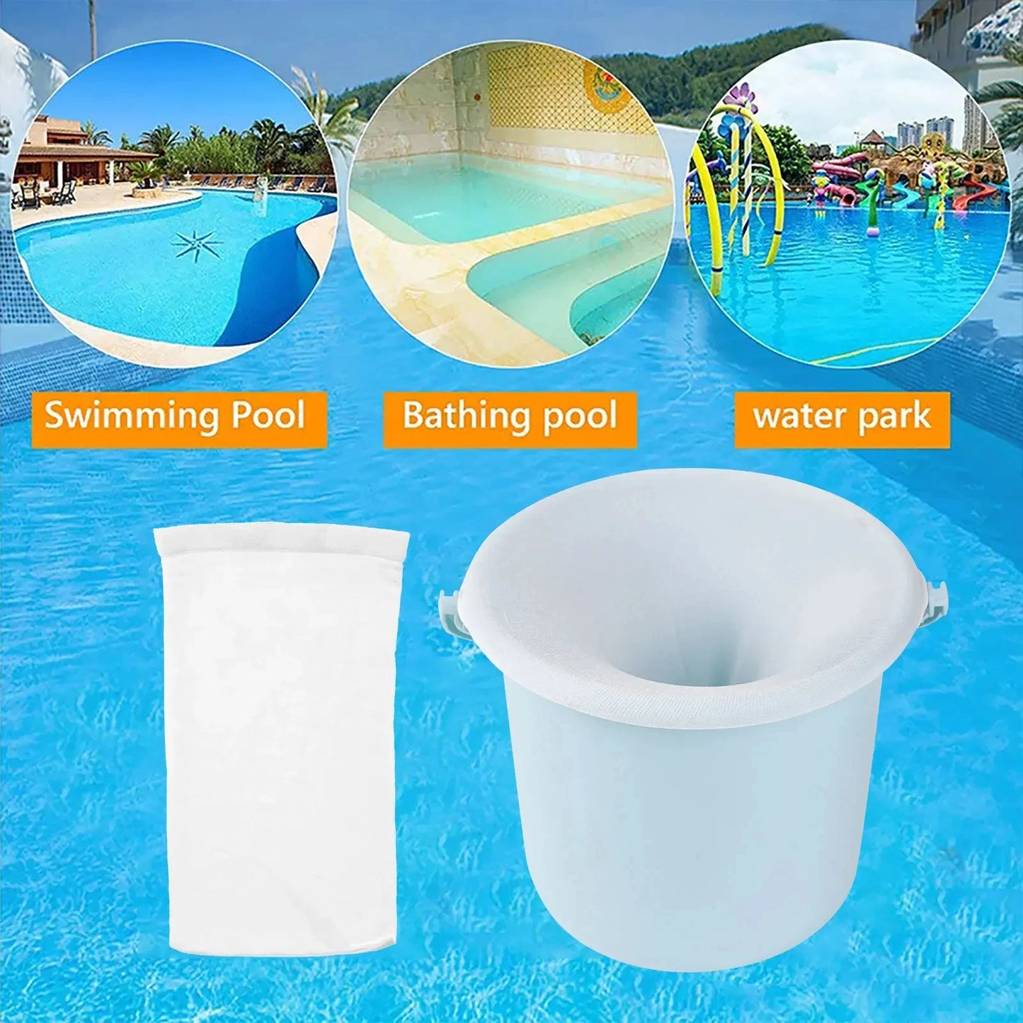 Pool Skimmer Filter Socks - Nylon Mesh Basket Filters for Swimming Pool Cleaning (5-50 Pack)