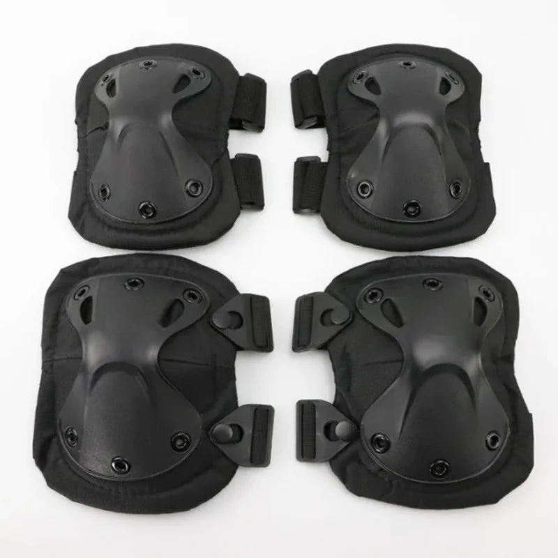 4-Piece Tactical Protective Gear Set - Knee & Elbow Pads for Outdoor Sports, Cycling, Mountaineering & Hiking