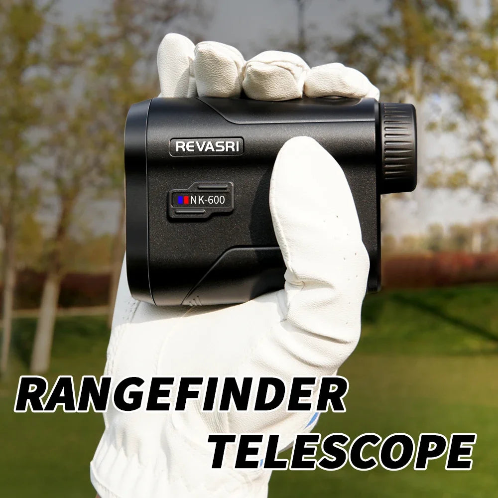 Golf Laser Rangefinder 600M/Yard - REVASRI with Slope Compensation, Flagpole Lock, Vibration Alert & USB-C Rechargeable Battery
