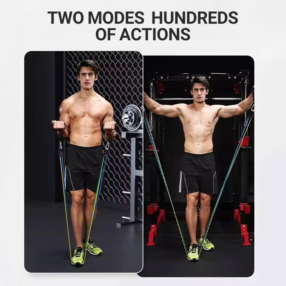 Premium Resistance Bands Set for Bodybuilding and Muscle Training