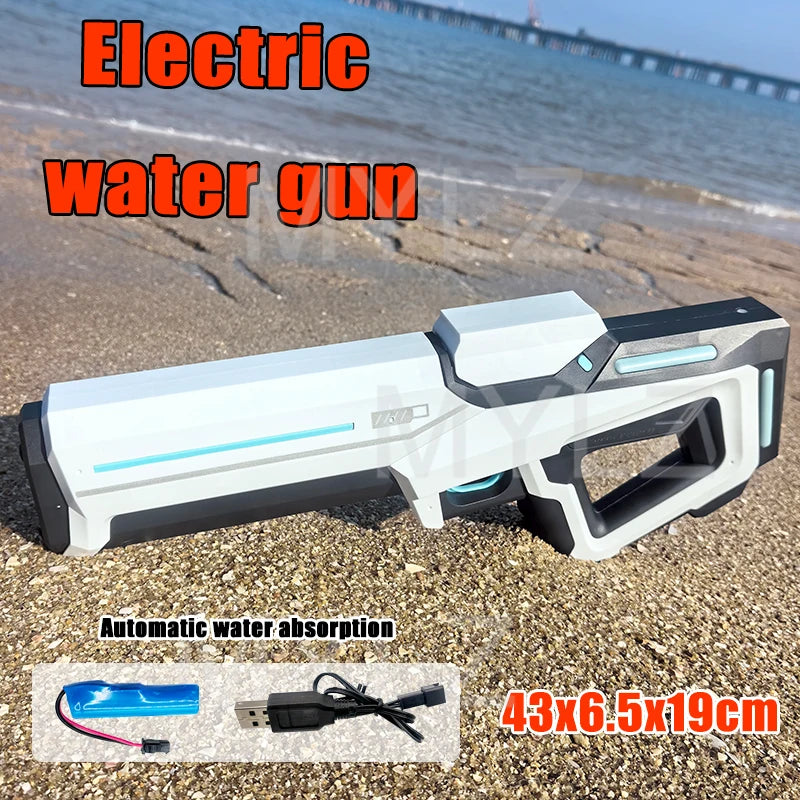 Electric High Pressure Water Gun - Kids Summer Pool Toy for Outdoor Water Fight Games