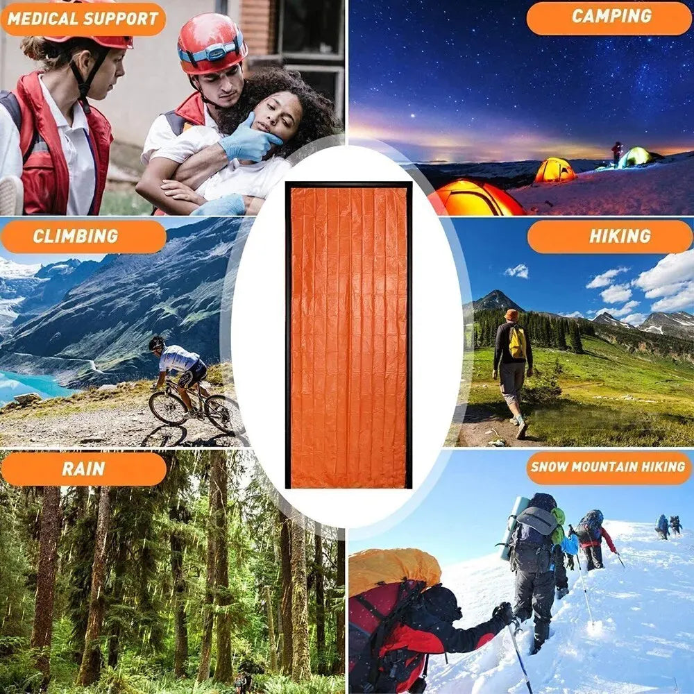 Ultra Waterproof Mylar Thermal Lightweight Survival Sleeping Bag for Camping & Hiking
