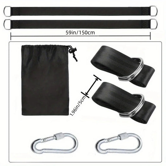 Portable Outdoor Swing Hammock Kit - Complete with Safety Belt, Carrying Bag & Durable Strap System for Universal Swing Accessories