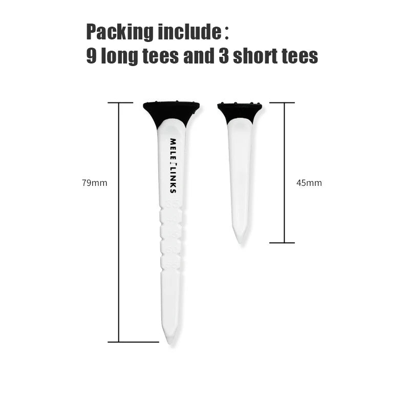 Premium Golf Scale Tees - 12 Piece Set