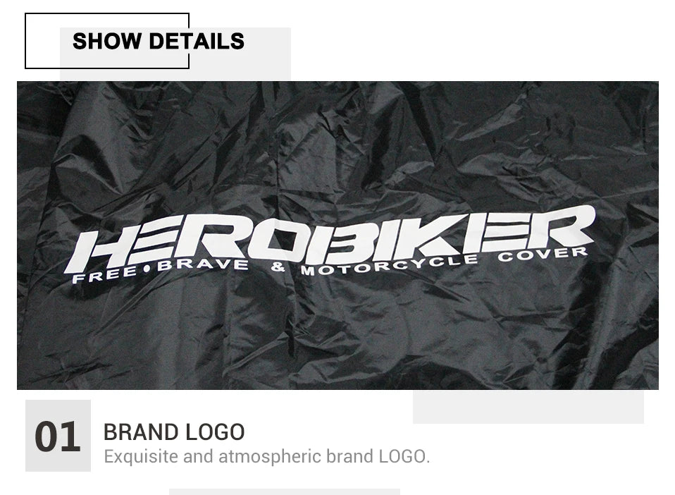 All-Season Waterproof Motorcycle Cover - UV Protection, Dustproof, Indoor/Outdoor for Motorbikes & Scooters